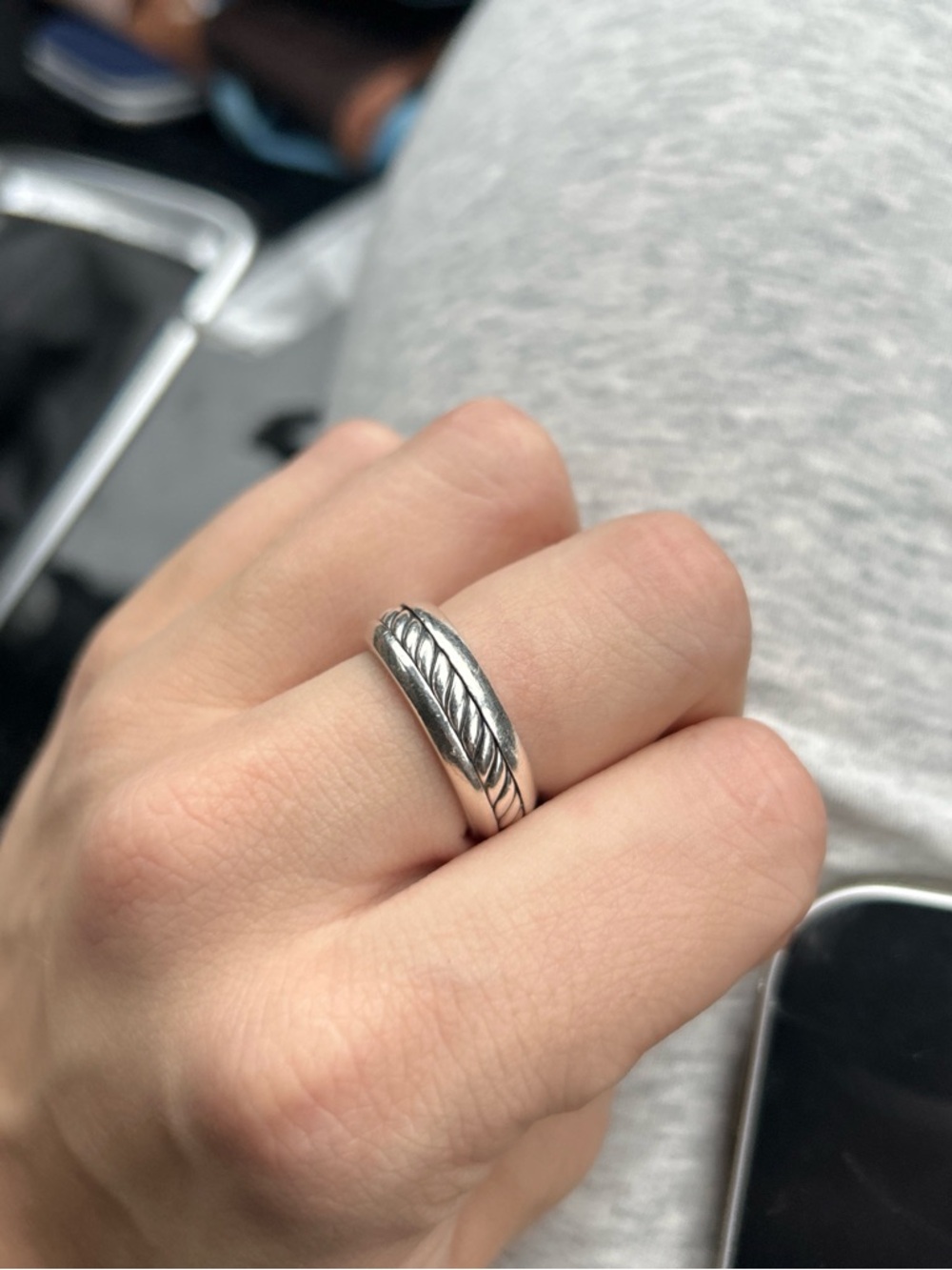 Vintage David Yurman Sterling Silver Cable Band Ring